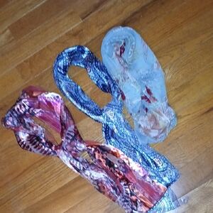 Chic Blue and Red Scarves & Wraps Collection